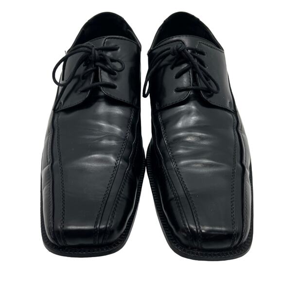 Antonio Cerrelli 5795 Black Upper Square Toe Derby Mens 12 Dress Shoes* - Picture 1 of 9